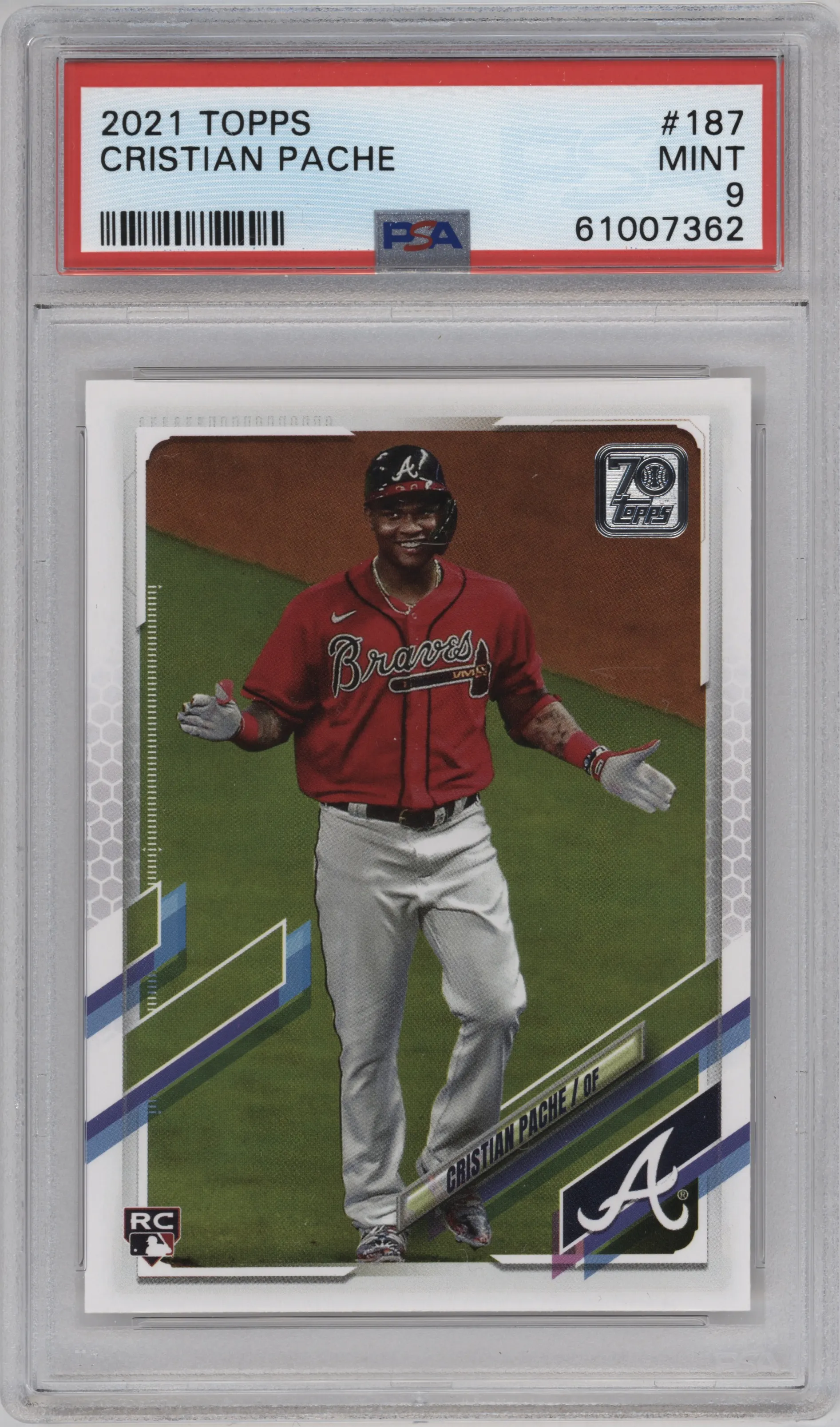 2021 Topps Series 1 SSP Cristian Pache PSA 9