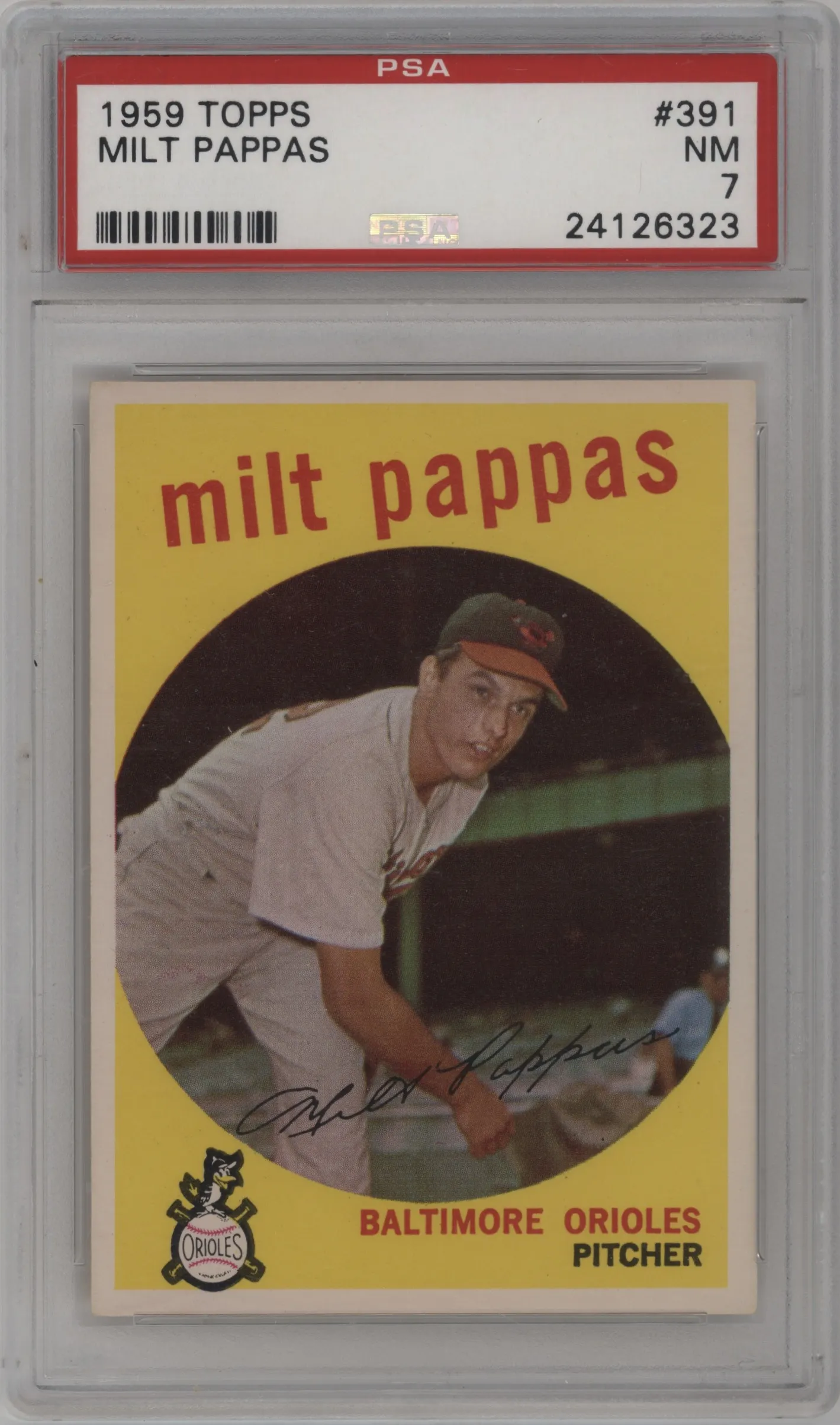 1959 Topps Milt Pappas PSA 7