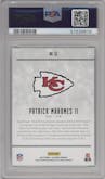 Patrick Mahomes II from the 2019 Panini Illusions set featuring a Retail parallel graded by PSA and given an overall grade of 10.