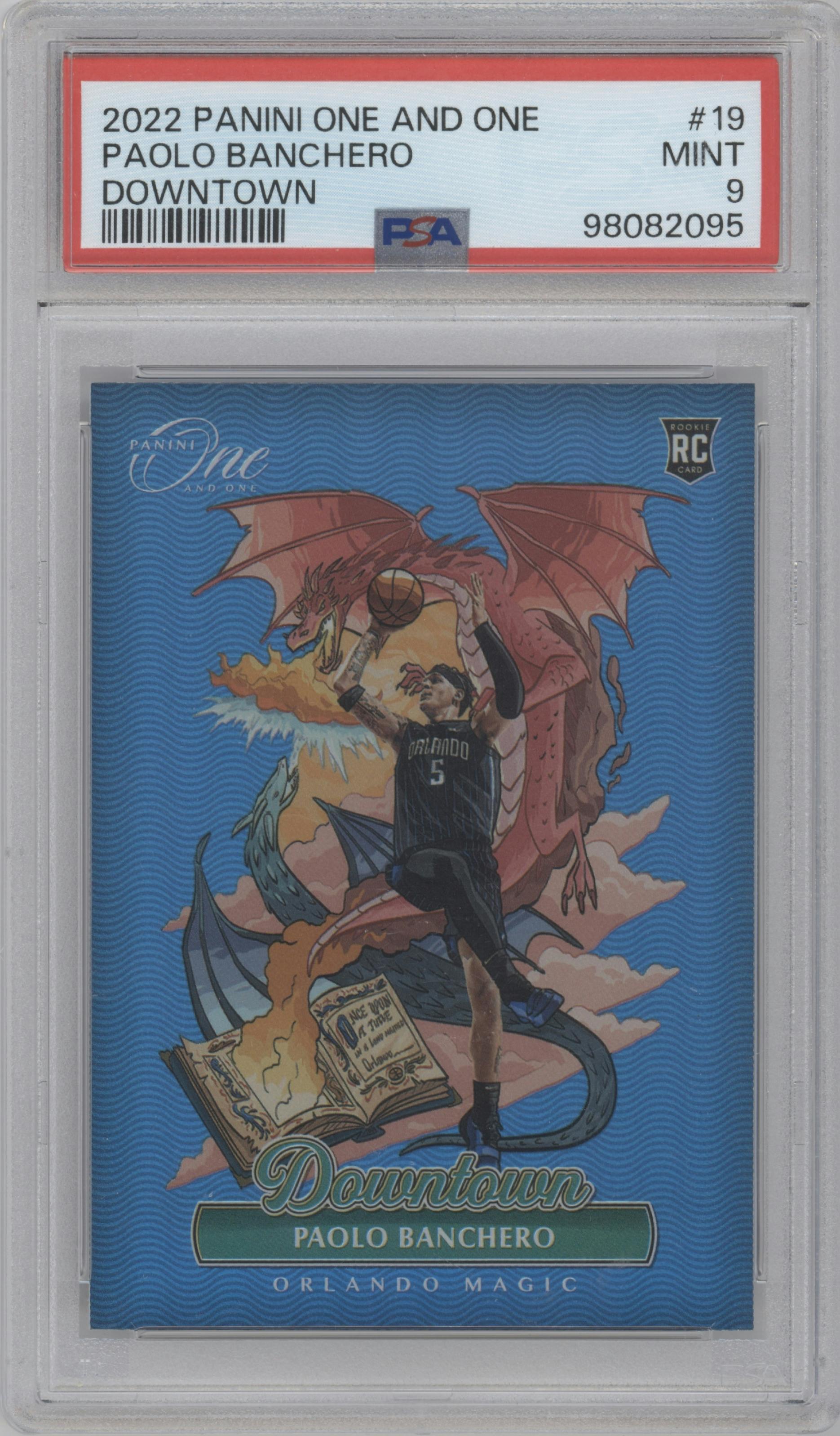 Paolo Banchero from the 2022-23 Panini One and One set graded by PSA and given an overall grade of 9.