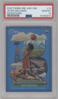 Jalen Williams  from the 2022-23 Panini One and One set graded by PSA and given an overall grade of 10.
