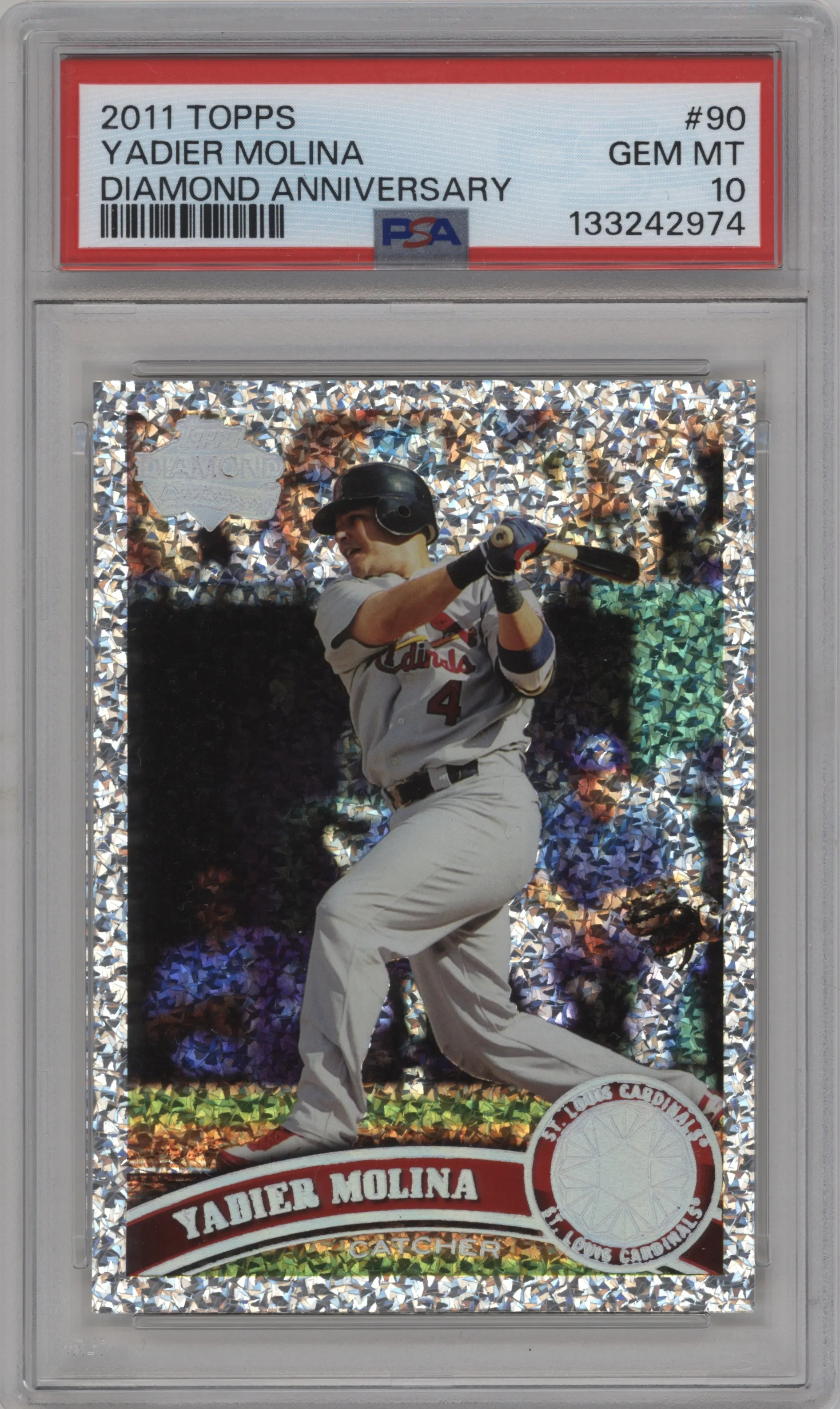 2011 Topps Yadier Molina Diamond Anniversary PSA 10