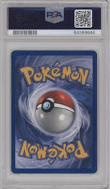 Charizard from the 1999 Pokemon set graded by PSA and given an overall grade of 7.