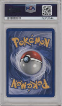 Charizard from the 1999 Pokemon set graded by PSA and given an overall grade of 7.
