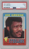 Joe Greene from the 1971 Topps set graded by PSA and given an overall grade of 5.