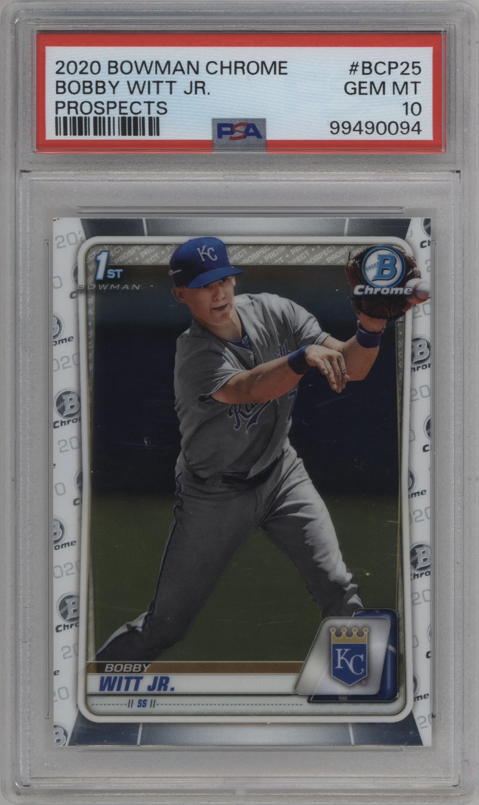 2020 Bowman Chr.Pros. Bobby Witt Jr. PSA 10