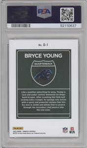 Bryce Young from the 2023 Panini Donruss set graded by PSA and given an overall grade of 9.