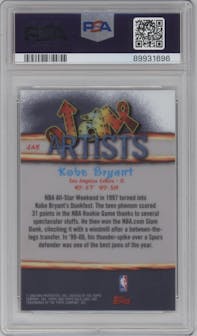 Kobe Bryant from the 2000-01 Topps Gold Label set graded by PSA and given an overall grade of 9.