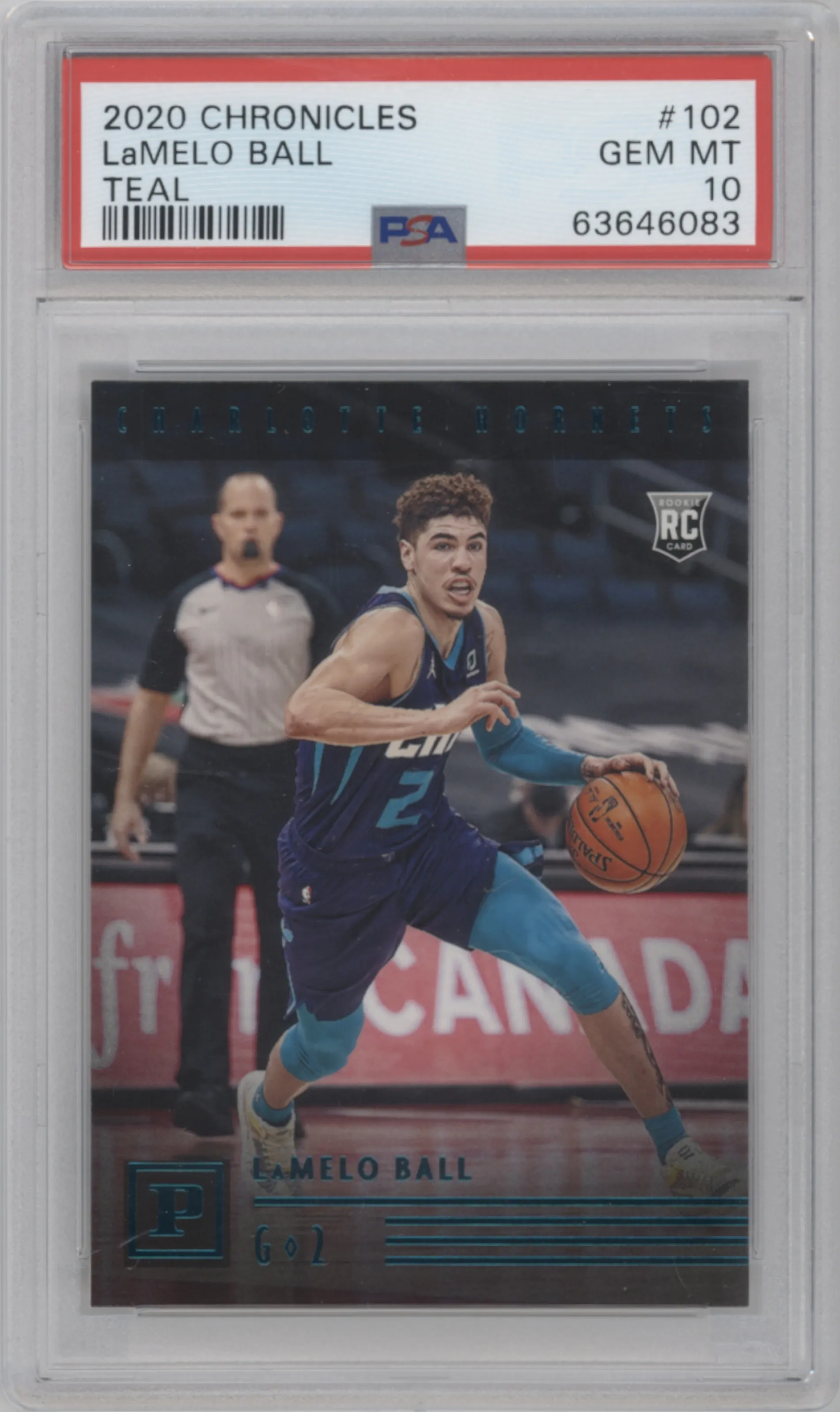 2020 Panini Chronicles LaMelo Ball Teal PSA 10