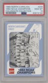 1982 NCAA Champions from the 1989 Collegiate Collection North Carolina's Finest set graded by PSA and given an overall grade of 10.