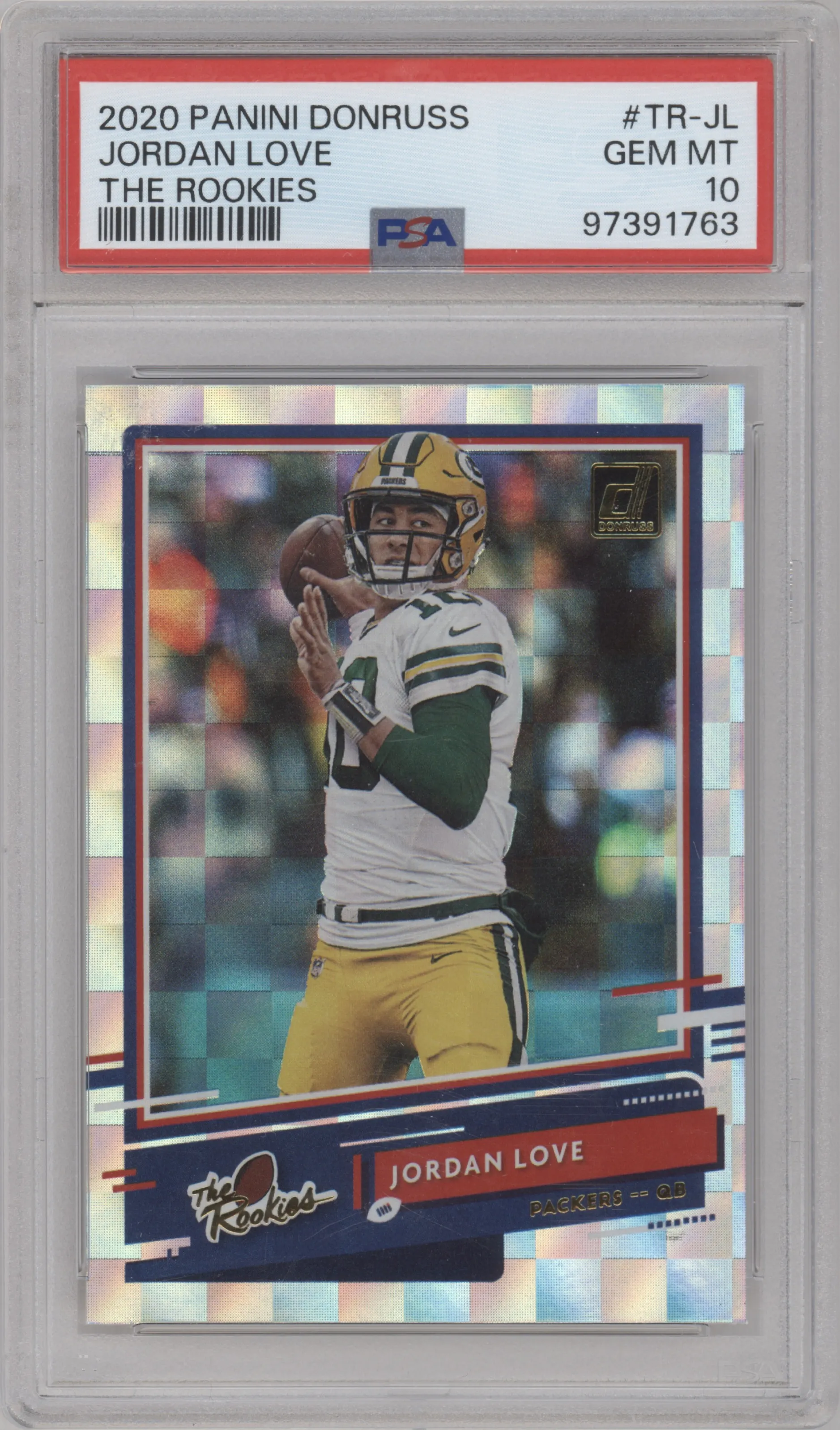 2020 Panini Donruss The Rookies Jordan Love PSA 10