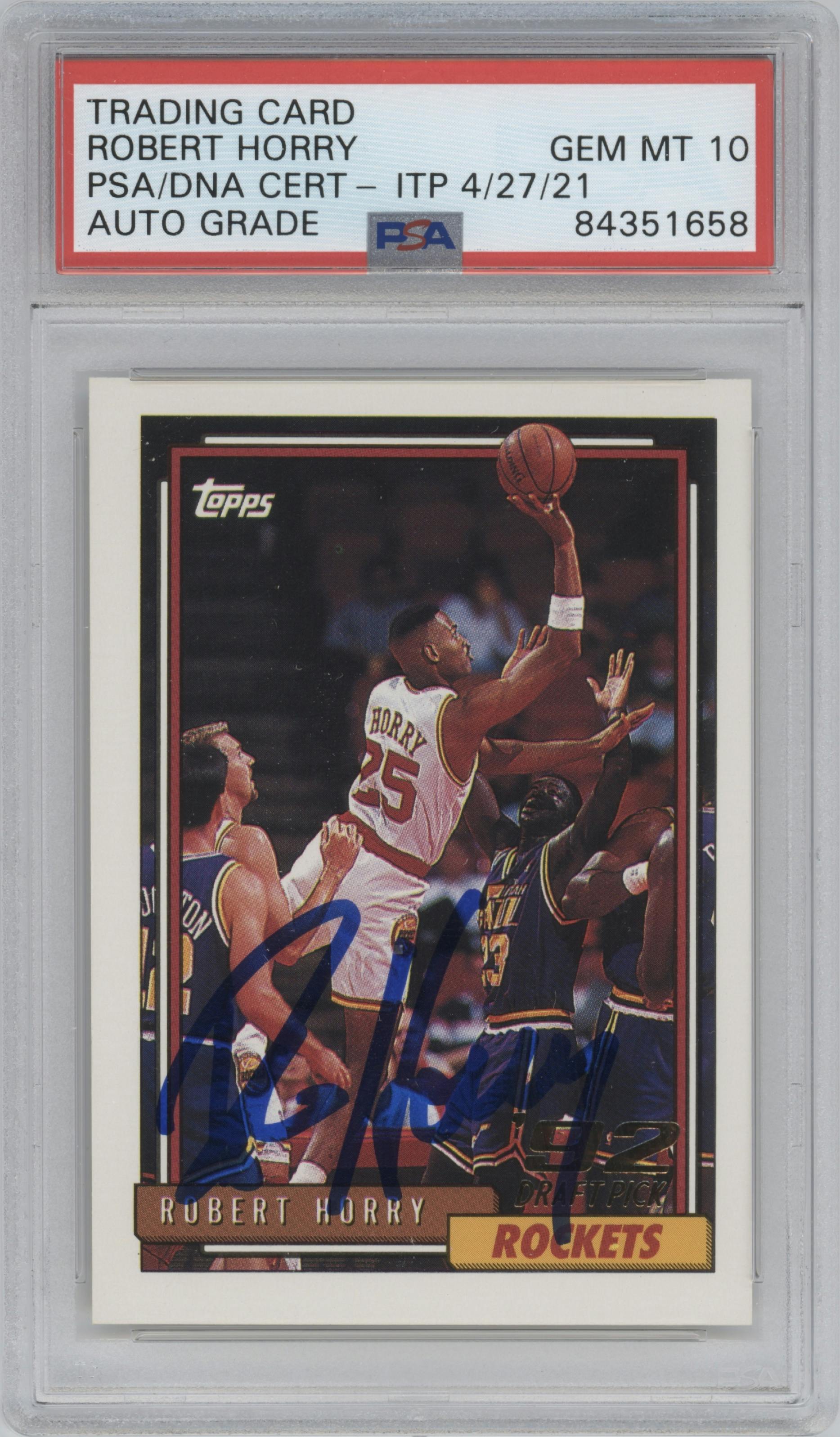 Robert Horry from the 1992-93 Topps set graded by PSA.