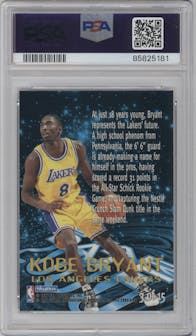 Kobe Bryant from the 1996-97 Skybox E-X2000 set graded by PSA and given an overall grade of 9.