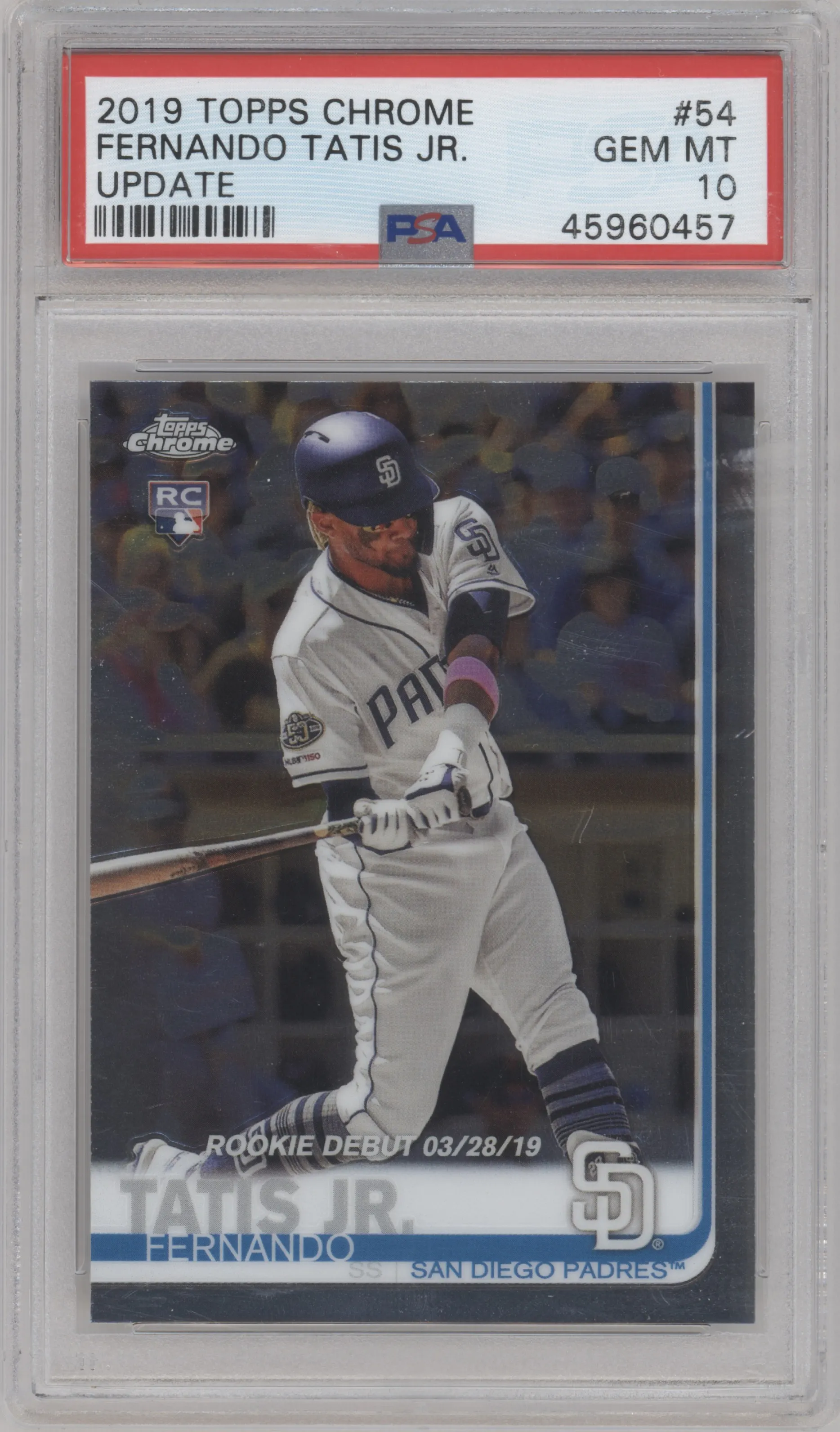 2019 Topps Chrome Update Fernando Tatis Jr. #54 PSA 10