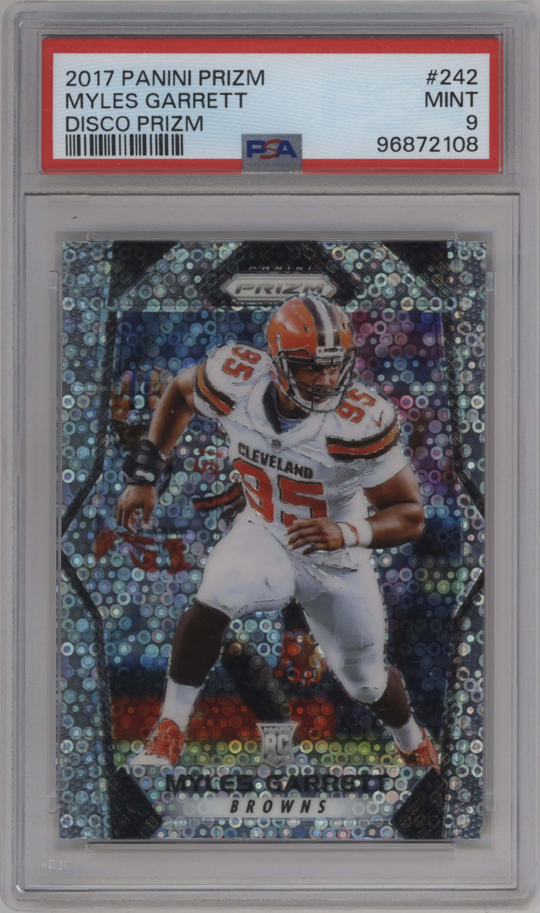 2017 Panini Prizm Myles Garrett Disco PSA 9