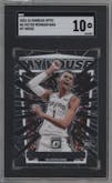 Victor Wembanyama from the 2023-24 Donruss Optic set graded by SGC and given an overall grade of 10.