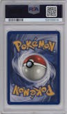 Mewtwo from the 1999 Pokemon set graded by PSA and given an overall grade of 8.
