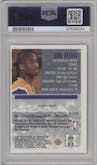 Kobe Bryant from the 1996-97 Topps Finest set featuring a Gold W/ Coating parallel graded by PSA and given an overall grade of 9.