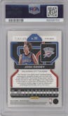 Josh Giddey from the 2021-22 Panini Prizm  set featuring a Purple Ice parallel graded by PSA and given an overall grade of 10.