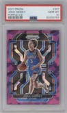 Josh Giddey from the 2021-22 Panini Prizm  set featuring a Purple Ice parallel graded by PSA and given an overall grade of 10.
