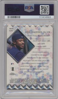 Ken Griffey Jr. from the 1999 Topps Chrome set featuring a Refractor parallel graded by PSA and given an overall grade of 9.