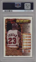 Michael Jordan from the 1993-94 Topps Finest  set graded by PSA and given an overall grade of 8.