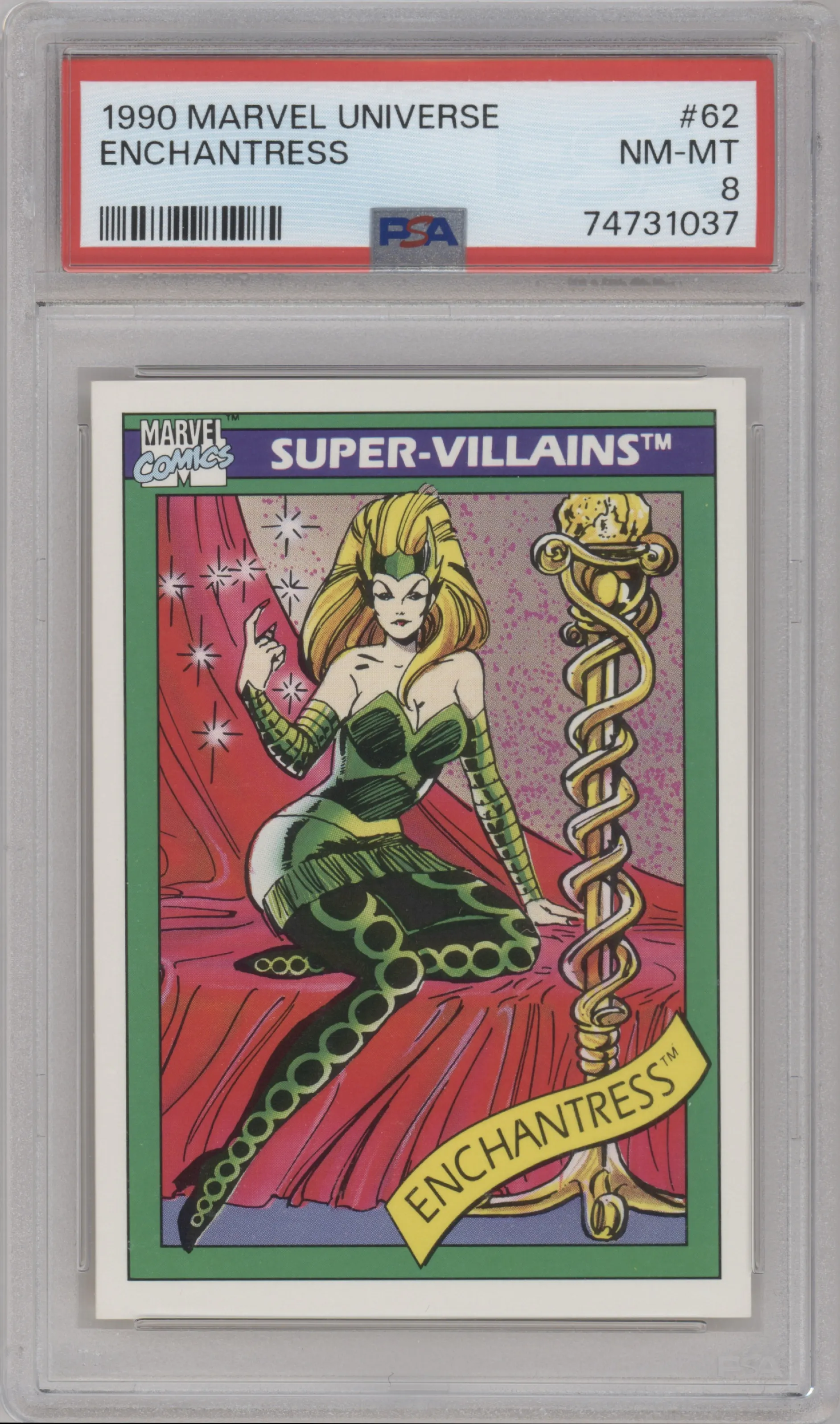 1990 Impel Marvel Universe Enchantress PSA 8