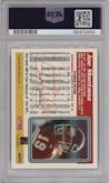 Joe Montana from the 1995 Topps set graded by PSA and given an overall grade of 10.