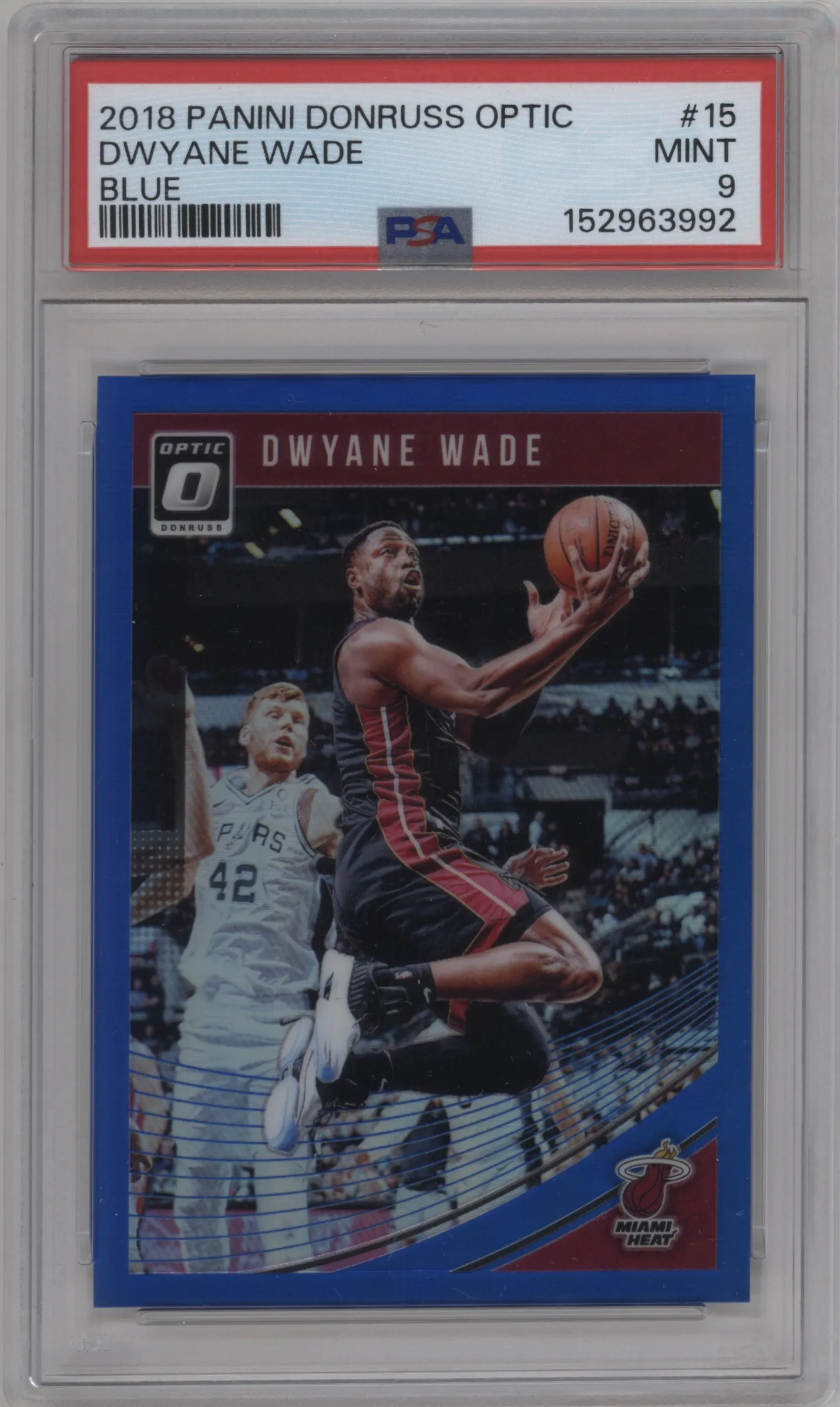2018 Panini Donruss Optic Dwyane Wade Blue #15 PSA 9