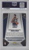 Donovan Mitchell from the 2017-18 Panini Prizm  set featuring a Silver Prizm parallel graded by PSA and given an overall grade of 10.