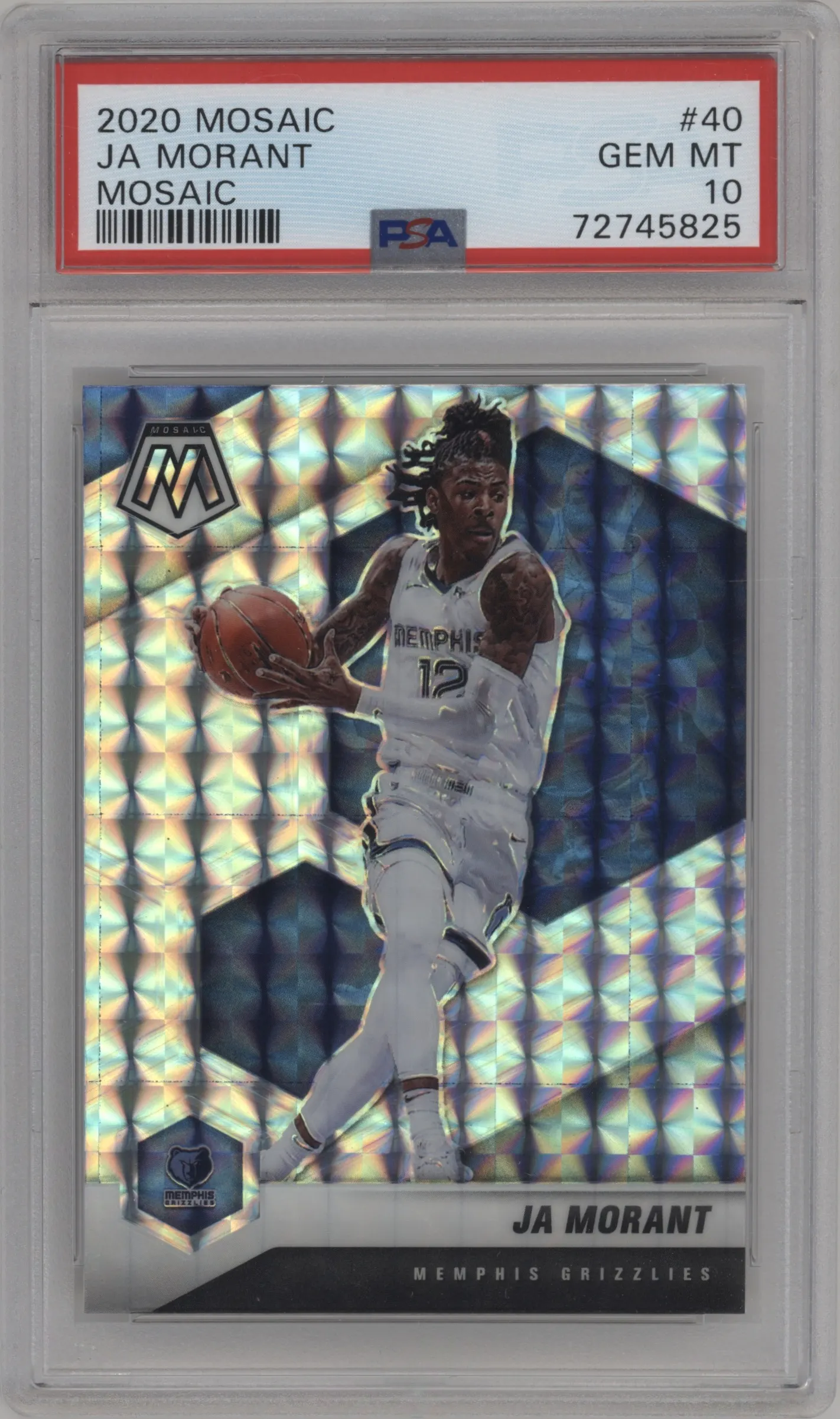 2020 Panini Mosaic Ja Morant Mosaic PSA 10