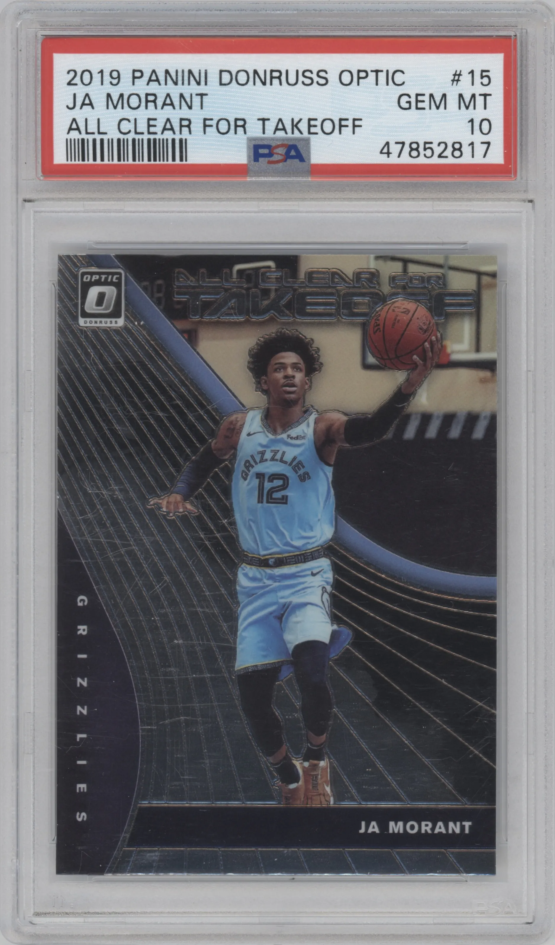 2019 Panini Donruss Optic ACFT Ja Morant PSA 10