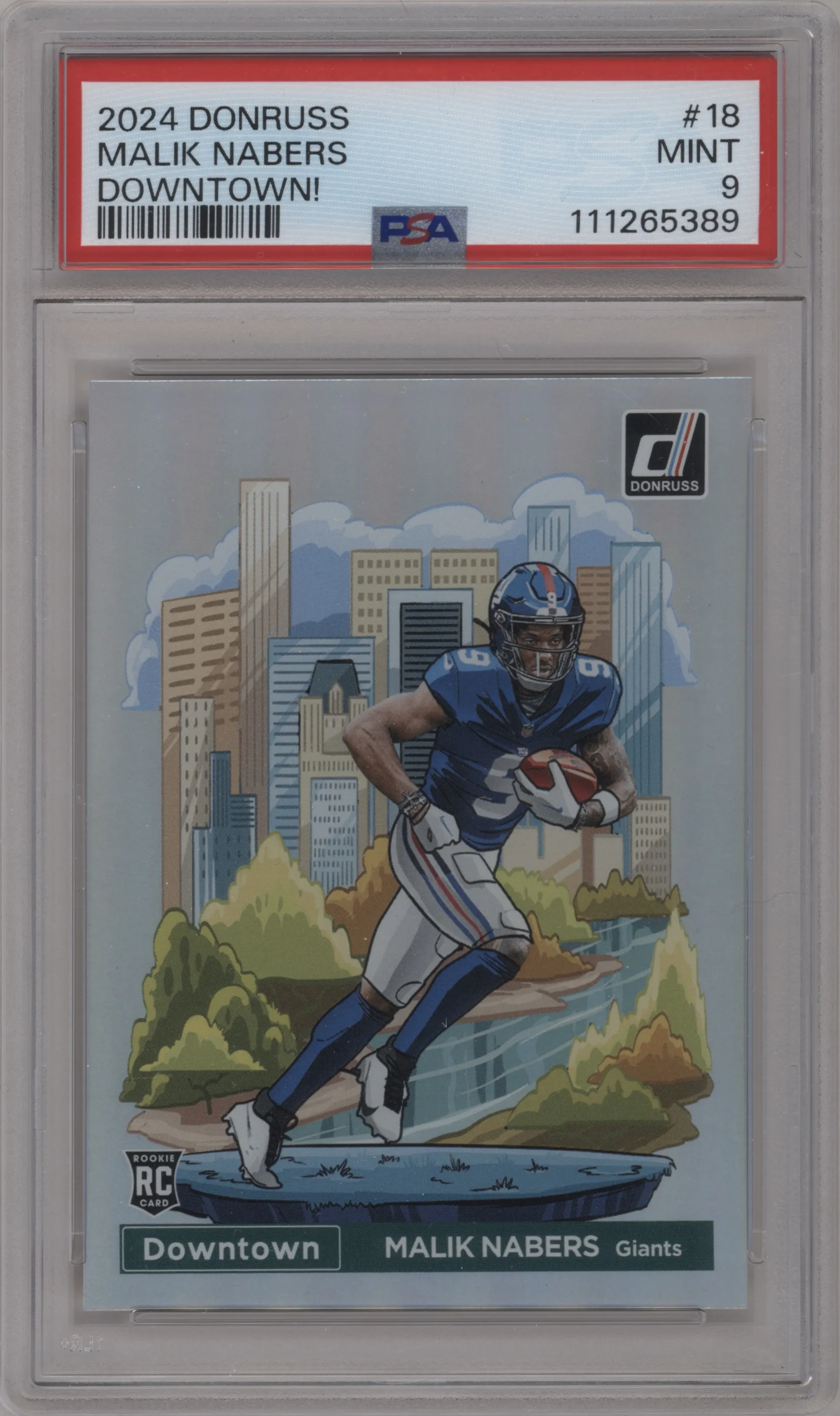 2024 Donruss Downtown Malik Nabers #18 PSA 9