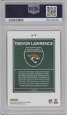 Trevor Lawrence from the 2023 Donruss Optic set graded by PSA and given an overall grade of 9.