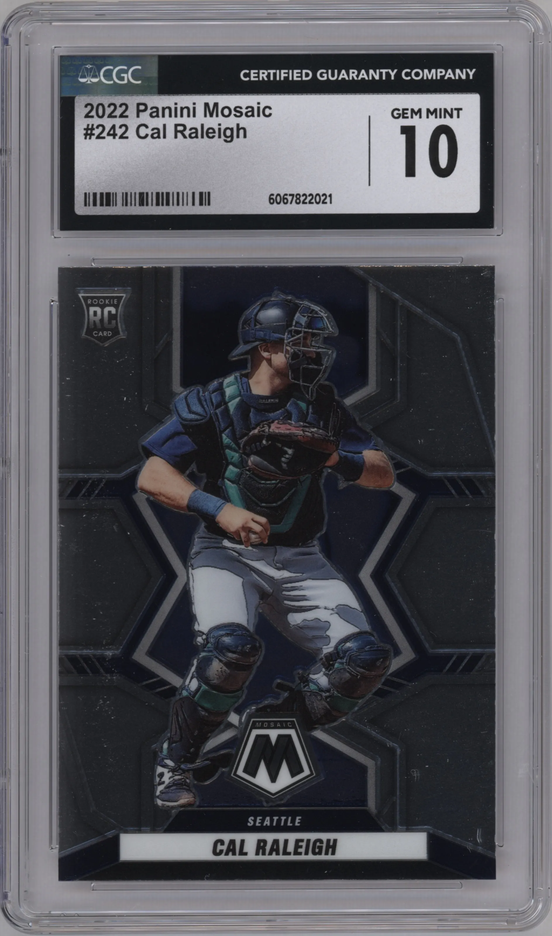 2022 Panini Mosaic Cal Raleigh #242 CGC 10