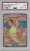 Charizard ex from the 2023 Pokemon SV set graded by PSA and given an overall grade of 9.
