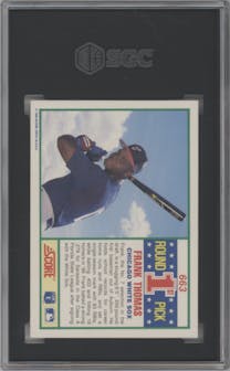 Frank Thomas from the 1990 Score set graded by SGC and given an overall grade of 9.5.