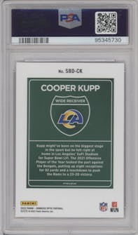Cooper Kupp from the 2023 Donruss Optic set graded by PSA and given an overall grade of 10.