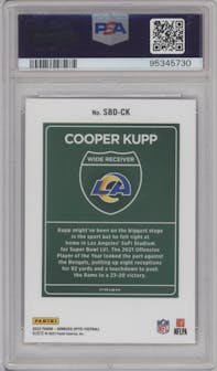 Cooper Kupp from the 2023 Donruss Optic set graded by PSA and given an overall grade of 10.