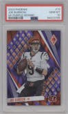 Joe Burrow from the 2023 Panini Phoenix set featuring a Purple Seismic parallel graded by PSA and given an overall grade of 10.