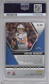 Justin Herbert from the 2020 Panini Mosaic set graded by PSA and given an overall grade of 10.