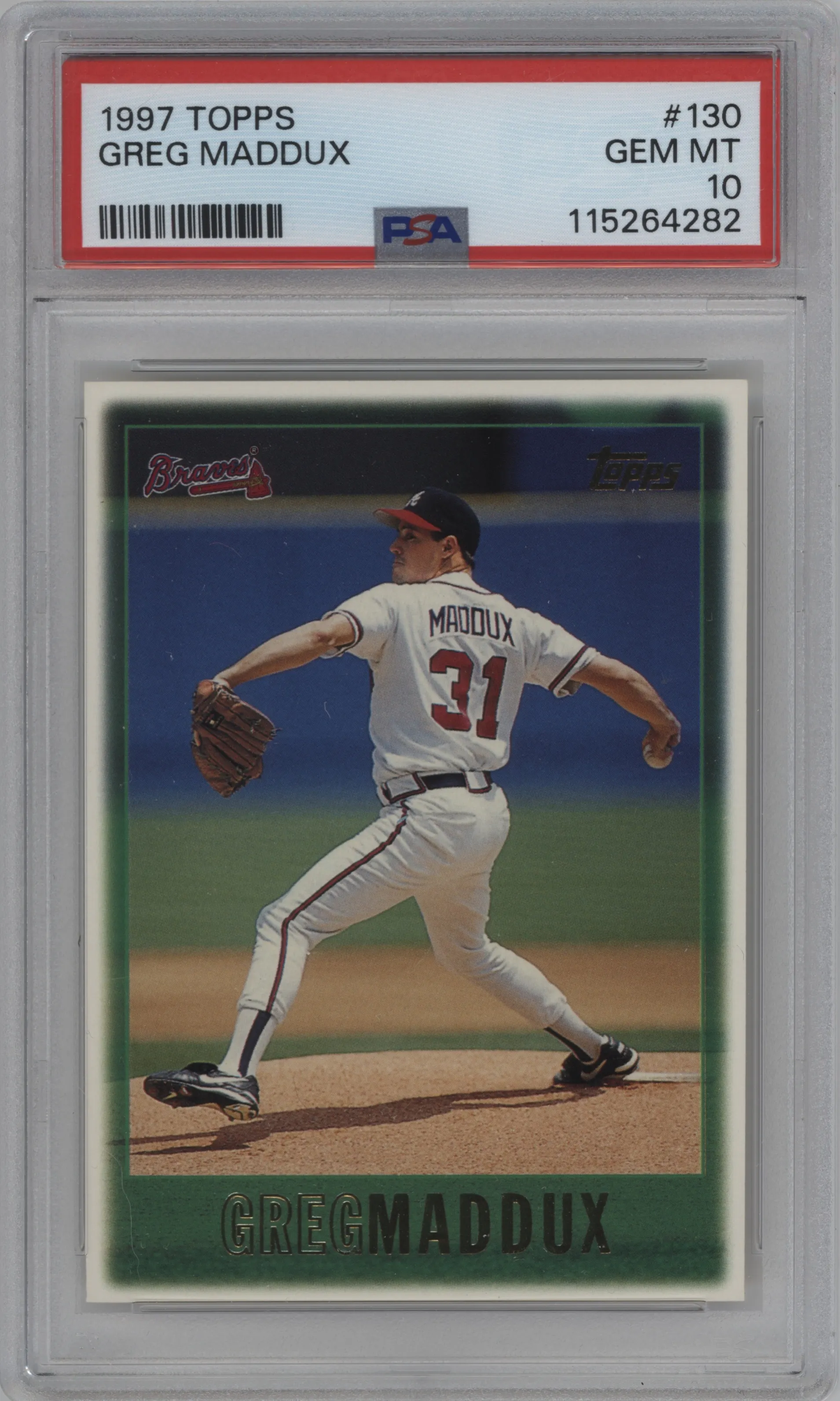 1997 Topps Greg Maddux #130 PSA 10