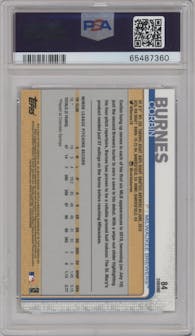 Corbin Burnes from the 2019 Topps Chrome set featuring a Negative Refractor parallel graded by PSA and given an overall grade of 10.