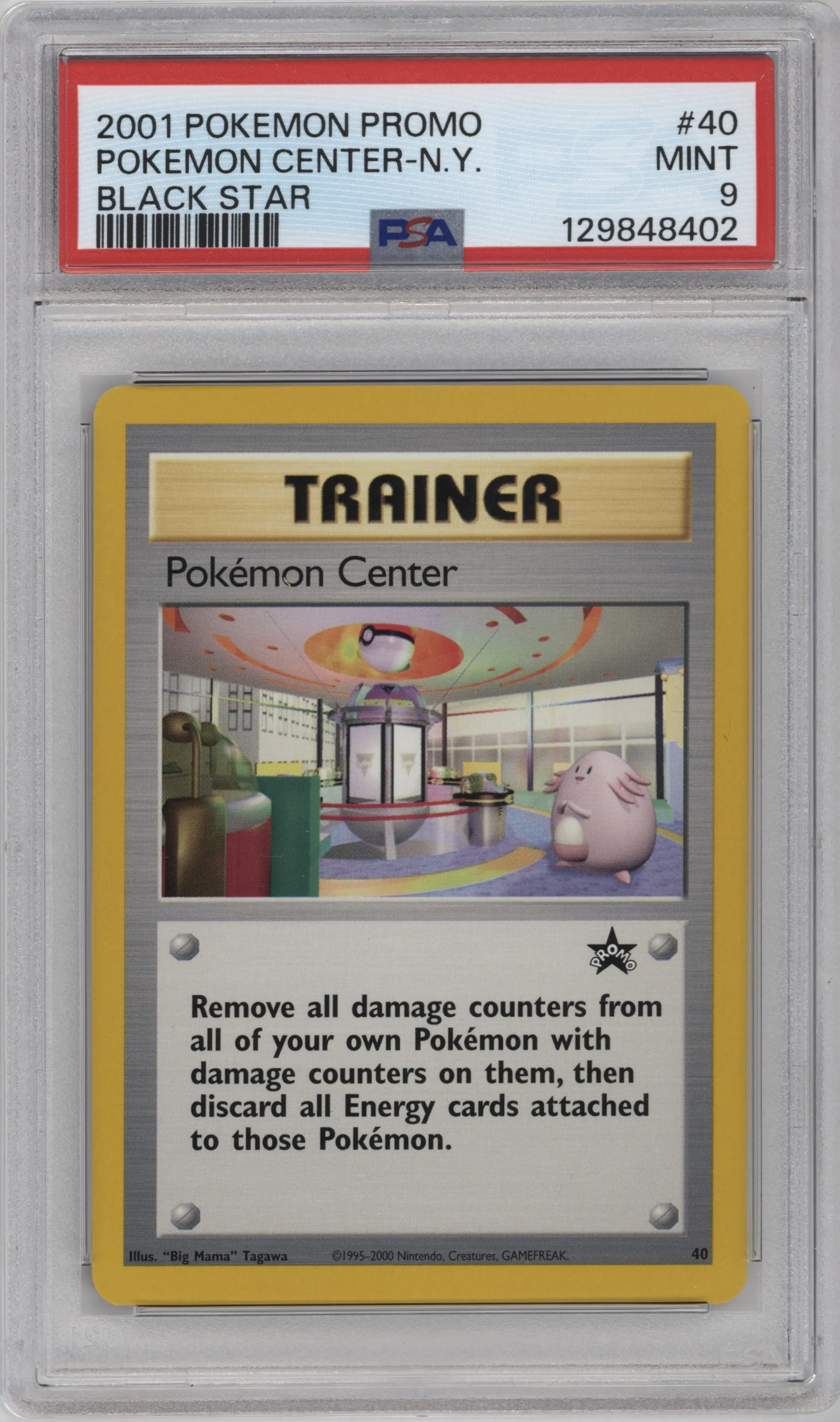 2001 Pokemon WoTC Center New York Center Opening #40 PSA 9