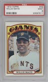 Willie Mays from the 1972 Topps set graded by PSA and given an overall grade of 9.
