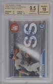 Corey Seager from the 2016 Bowman Chrome set graded by Beckett and given an overall grade of 9.5.