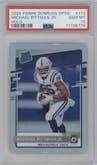 Michael Pittman Jr. from the 2020 Panini Donruss Optic set featuring a Holo parallel graded by PSA and given an overall grade of 10.