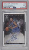 Jalen Brunson from the 2018-19 Panini Impeccable  set graded by PSA and given an overall grade of 9.