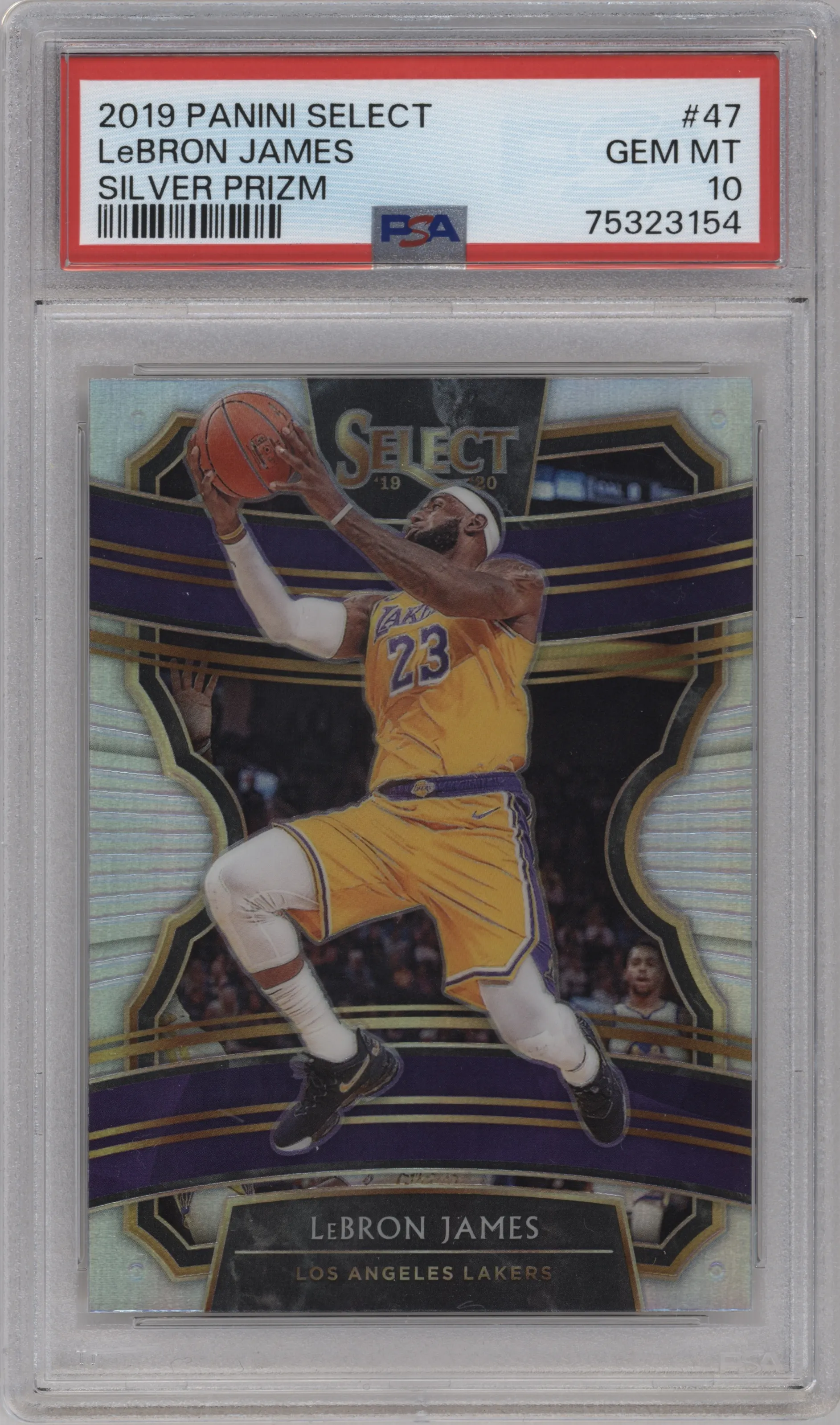 2019 Panini Select LeBron James Silver Prizm #47 PSA 10