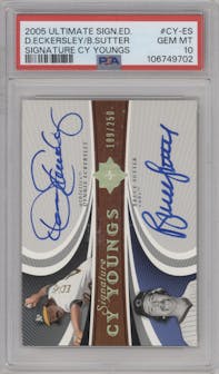 Dennis Eckersley/Bruce Sutter from the 2005 UD Ultimate Signature Edition set graded by PSA and given an overall grade of 10.